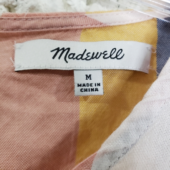 Madewell Button-Back Tie Tee in Sherbet Stripe - Picture 5 of 7